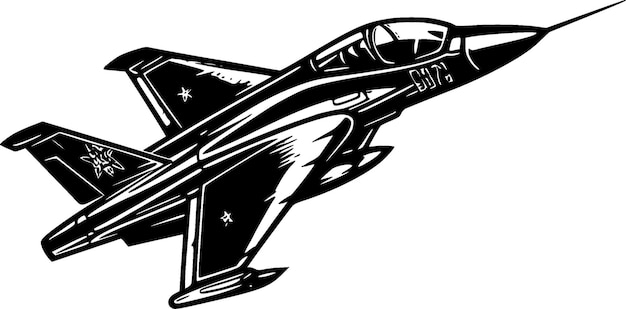 Plik wektorowy myśliwiec odrzutowy wysokiej jakości logo wektorowe ilustracja wektorowa idealna do grafiki na koszulkach