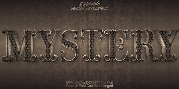 Mystery Vector Text Effect Editable Alphabet Spooky Horror