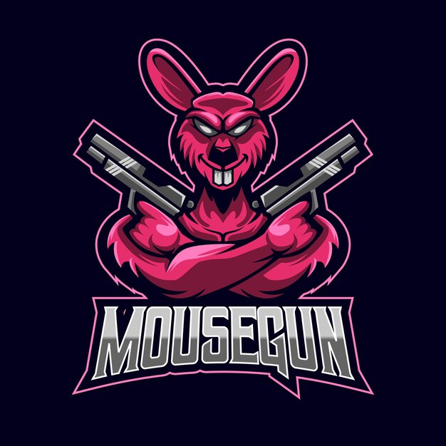 Mysz Esport Logo Szablon Projektu Ilustracji Wektorowych