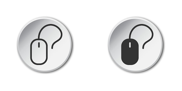Plik wektorowy mysz komputerowa ikona ilustracji wektorowych