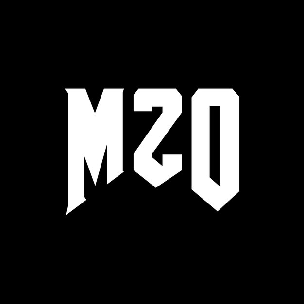MZO - logo dla firmy technologicznej MZO logo czarno-białe kombinacja kolorów logo MZO wektor MZO projekt MZO ikona MZO alfabet MZO typografia logo projekt