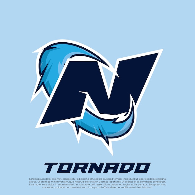 N Letter Esport Gamer Logo Edytowalny Efekt Tekstowy Rgb I Neonowy Styl Odznaki Logo Esport