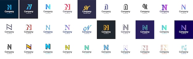 N Logo Collection 30 Kolekcja Logo Firmy Dla Firmy Finansowej Lub Agencji Projektowej Vector Brand Illustration