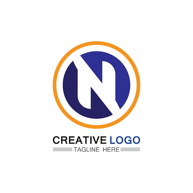 Plik wektorowy n logo czcionka logo firmy i litera początkowy wektor projektu n i list do logo