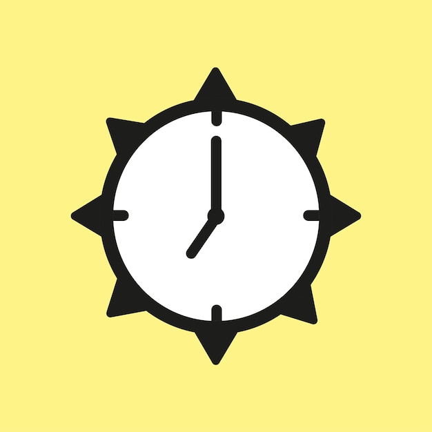 Na Białym Tle Wektor Zestaw Elementów Czas Lub Zegar Odliczający Czas Na żółtym Tle