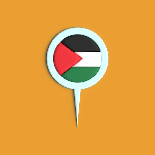 Plik wektorowy na mapie jest flaga palestyny.