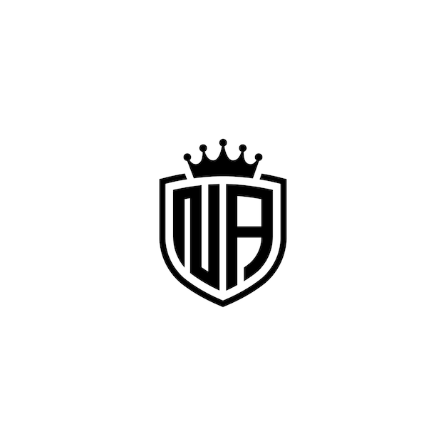 NA monogram logo projekt list tekst nazwa symbol monochromatyczne logotyp alfabet znak proste logo