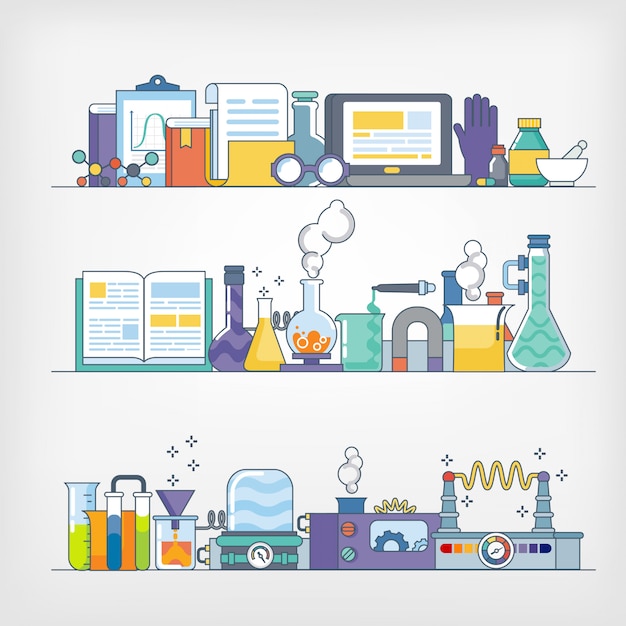 Plik wektorowy naczynia laboratoryjne