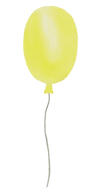 Nadmuchiwany balon latający ręcznie malowany akwarelą Przyjrzyj się z bliska żółtemu balonowi