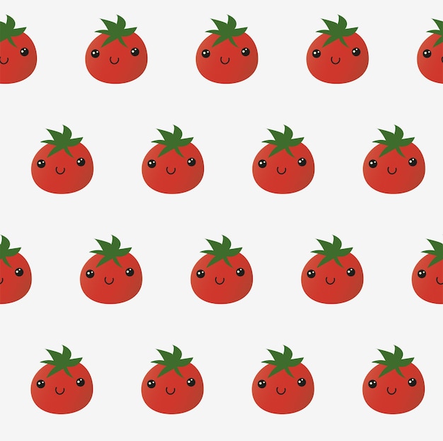 Nadruk Z Pomidorami. Soczysta I świeża Letnia Ilustracja