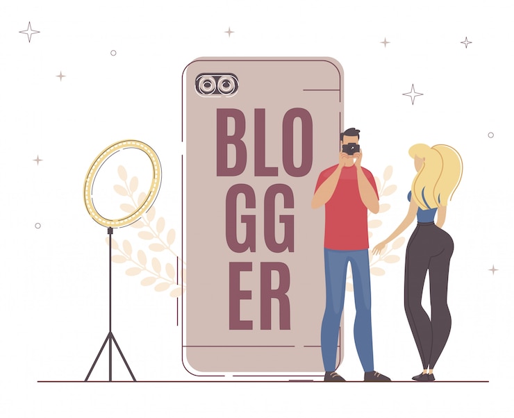 Wektor nagrywanie nowego wideo bloggera ważny proces.