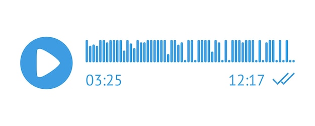 Nagrywanie Szablonu Wiadomości Audio Element Interfejsu Użytkownika Nagrania Audio Dla Smartfonów Ilustracja Wektorowa