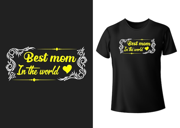 Najlepsza mama na świecie cytuje projekt typograficznej koszulki