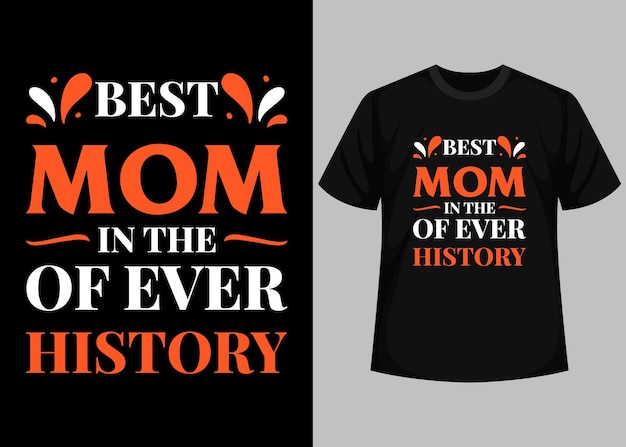 Plik wektorowy najlepsza mama typografia t shirt design