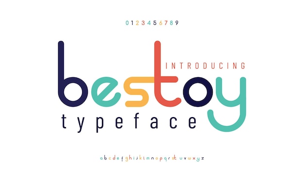 Najlepsza Zabawka Nowoczesna Abstrakcyjna Cyfrowa Czcionka Alfabetu Minimalna Typografia Technologii Kreatywny Sport Miejski