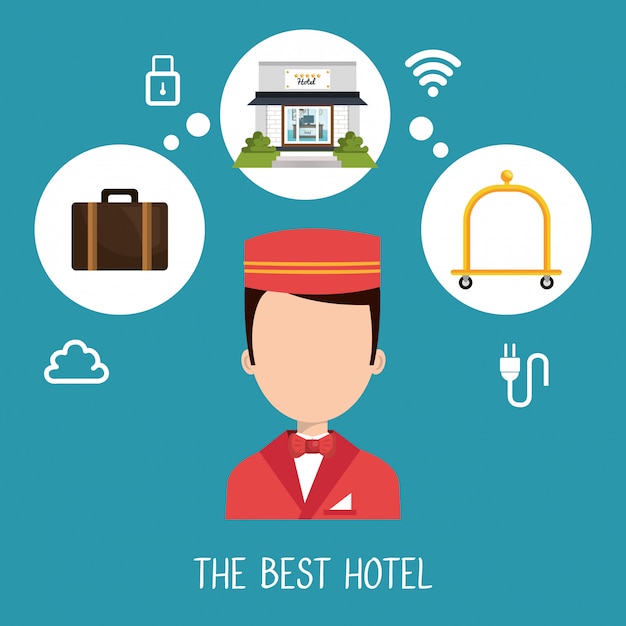 Plik wektorowy najlepsze ikony usług hotelowych