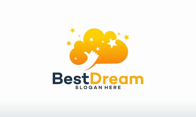 Najlepsze Projekty Logo Dream, Wektor Logo Best Tech W Chmurze