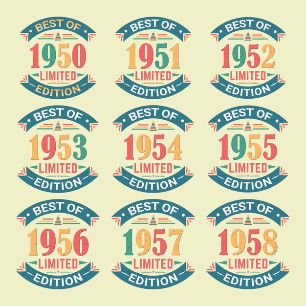 Najlepsze Z 1950 Do 1948 Limitowana Edycja Pakiet Urodziny I Cytat Projekt Koszulki