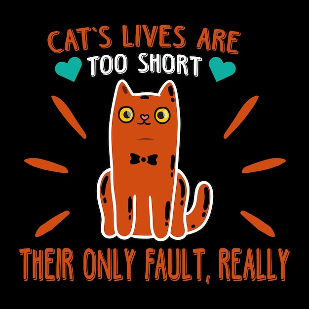 Najlepszy Modny Projekt Koszulki Dla Miłośnika Kotów