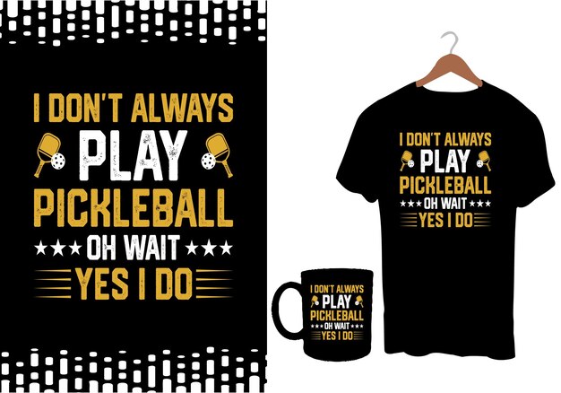 Najlepszy Projekt Koszulki Pikleball Wiosło Wektor Tshirt Szablon Projektu Graficznego Grafika