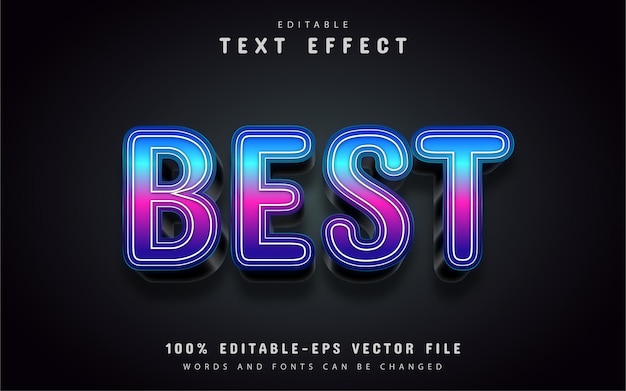 Najlepszy tekst, efekty tekstowe w stylu gradientu 3D