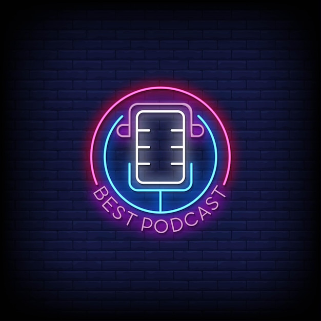 Najlepszy Tekst W Stylu Podcast Logo Neon Signs