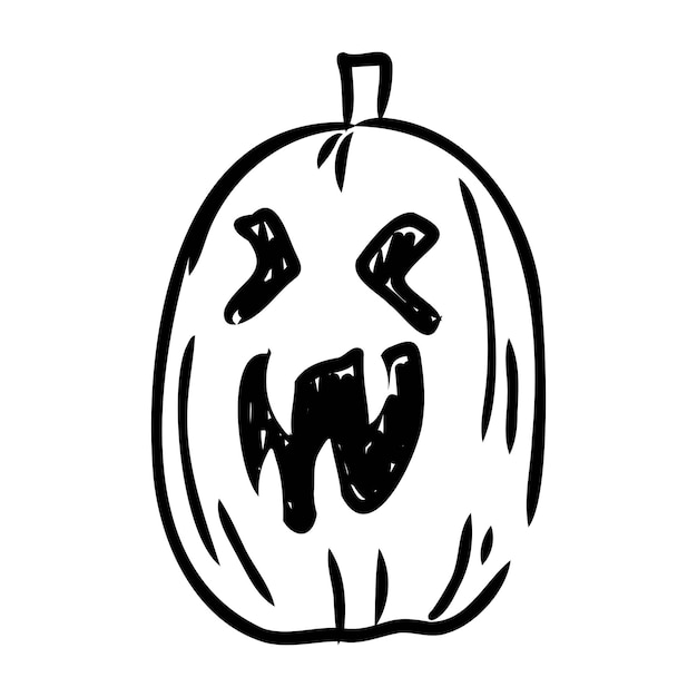 Naklejka Halloween Dynia Ilustracji Wektorowych Dynia Na Halloween Wektor Szkic