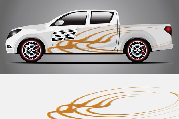 Plik wektorowy naklejka samochodowa wrap design vector