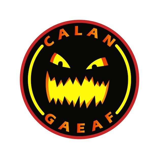 Naklejka Z Calan Gaeaf Halloweenowa Ilustracja Wektorowa