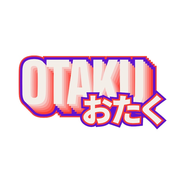 Naklejka ze słowem Otaku