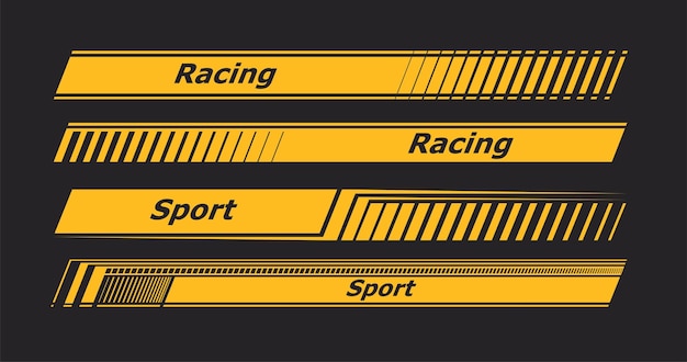 Naklejki Na Samochody Wyścigowe Motocykle żółte Paski Do Tuningu