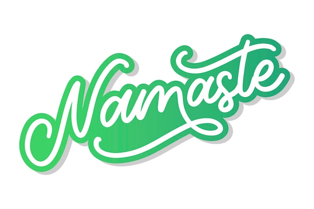 Namaste Napis Indian Pozdrowienie Witam W Hindi T Shirt Ręcznie Tłoczony Projekt Kaligraficzny Inspirujące Typografii Wektorowej