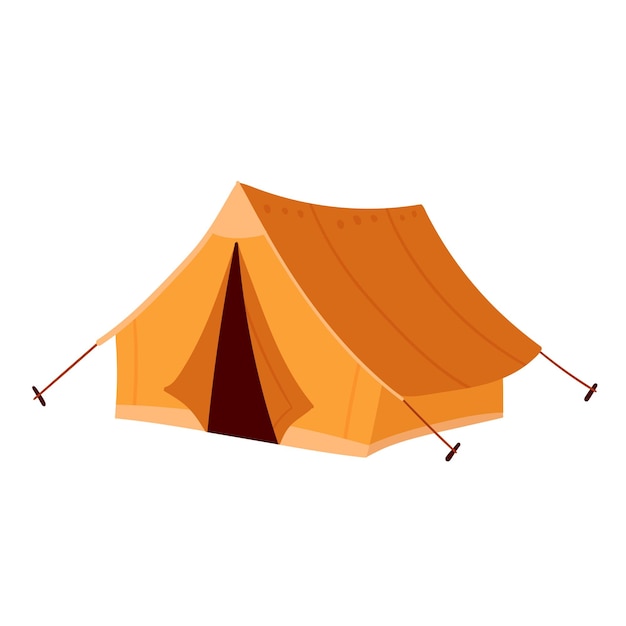 Plik wektorowy namiot na obóz turystyczny sprzęt turystyczny działalność turystyczna i letnia przygoda na świeżym powietrzu