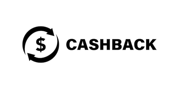 Napis Cash Back Z Ikoną Pieniędzy Izolowaną Na Tle. Ilustracja Wektorowa