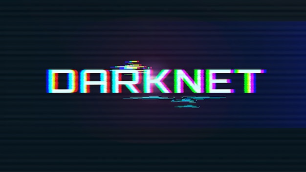 Napis Darknet z efektem usterki