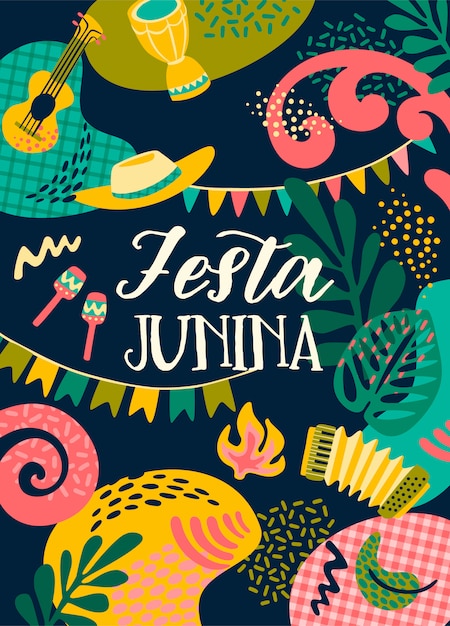 Plik wektorowy napis festa junina