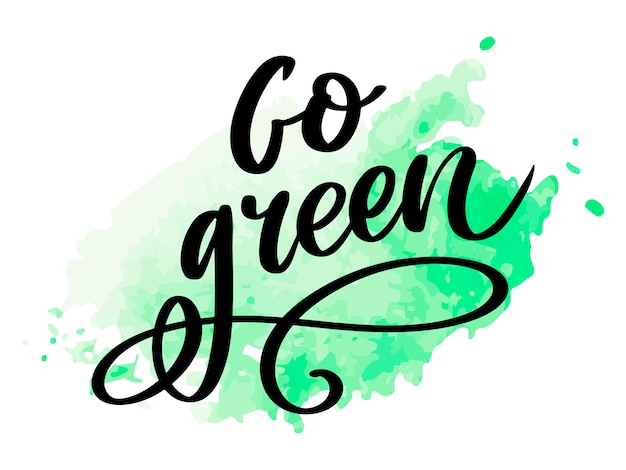 Plik wektorowy napis go green concept