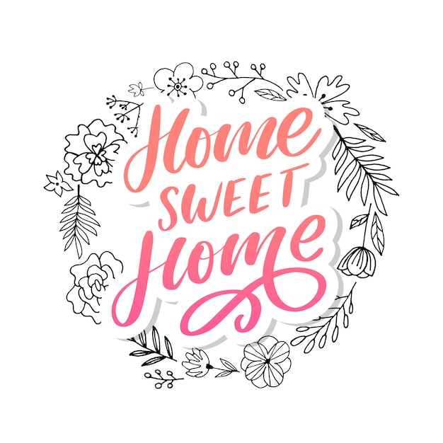 Plik wektorowy napis „home sweet home”