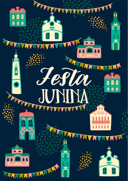 Napis I Elementy Dekoracyjne Festa Junina