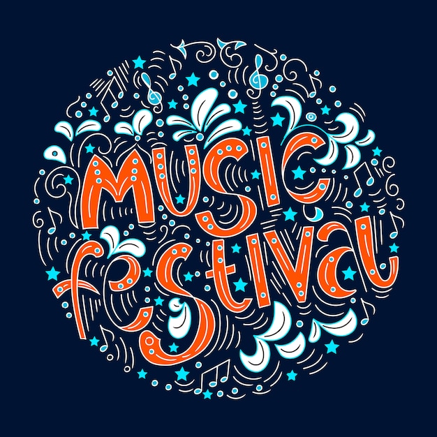 Napis kreatywny festiwal muzyczny