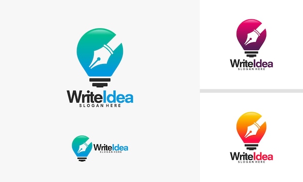 Napisz Projekty Logo Idea, Wektor Projektów Logo Inspire Writer