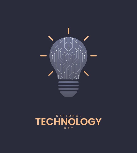 Narodowy Dzień Technologii Dnia Technologii Kreatywny Projekt Dla Postów W Mediach Społecznościowych