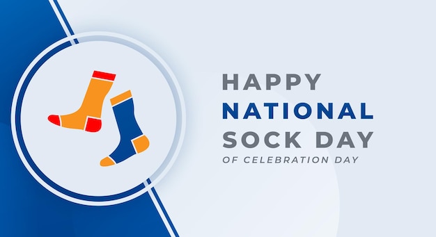 Narodowy Sock Day Celebration Vector Design Ilustracja Do Plakatu W Tle Reklama Banerowa