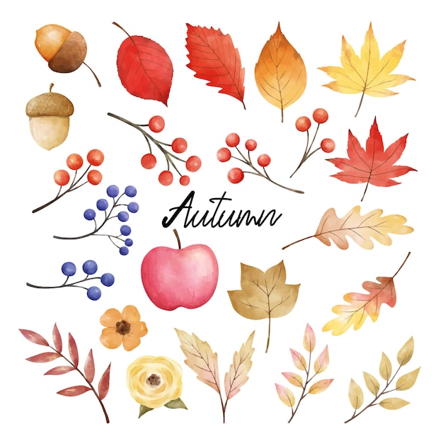 Plik wektorowy narysuj elementy kolekcji jesiennej na sezon jesienny