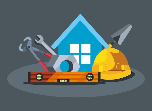 Plik wektorowy narzędzia do remontu i budowy domu