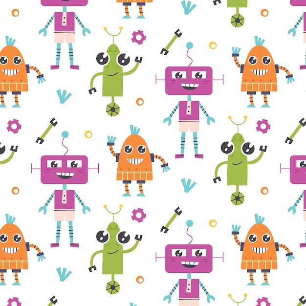Narzędzia robotów Seamless Pattern