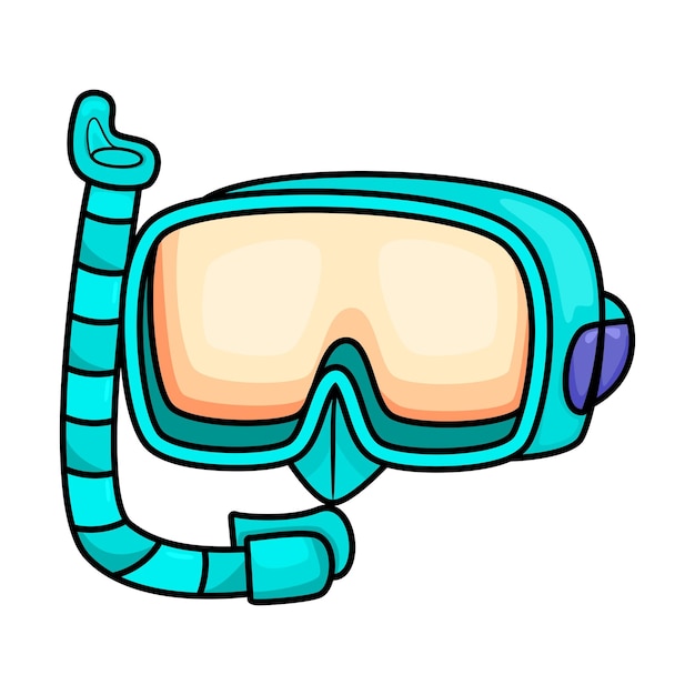 Plik wektorowy narzędzie do snorkelingu doodle ilustracja sztuki