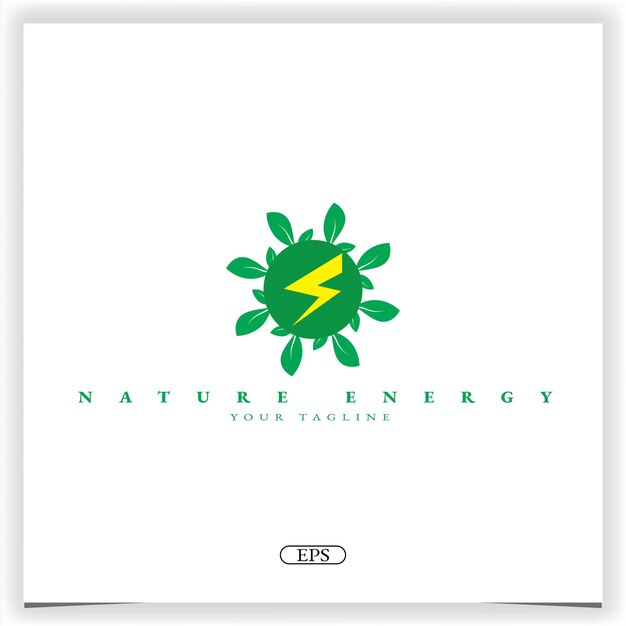 Natura Energia Logo Premium Elegancki Szablon Wektor Eps 10