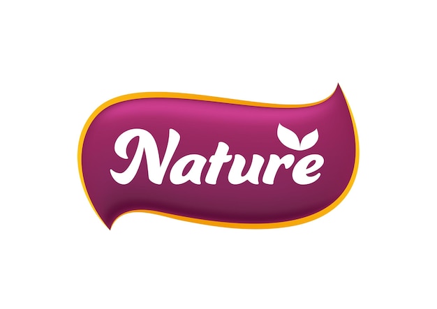 Natura Fioletowy Szablon Logo Wektor