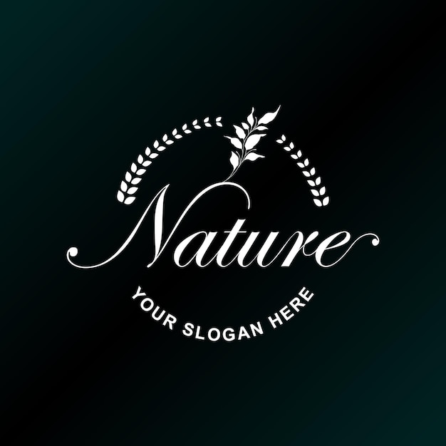 Natura Liść Logo Projekt Koncepcja Logo Projekt Wektor Ilustracja